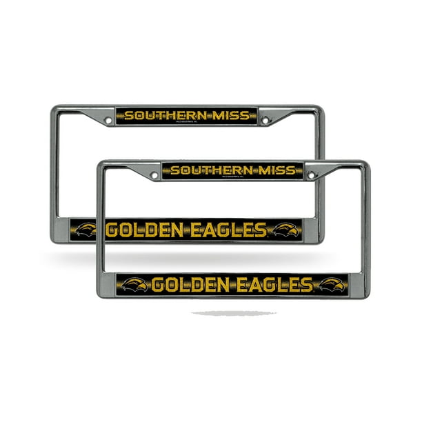 Rico Industries NCAA Southern Mississippi Golden Eagles Standard Chrome License Plate Frame Rico Industries NCAA Southern Mississippi Golden Eagles Standard Chrome License Plate Frame